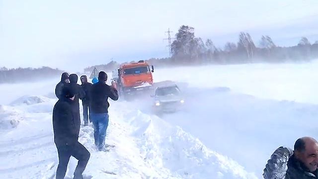 Трасса Новосибирск - Ленинск-Кузнецкий КАМАЗ и Опель смотреть онлайн