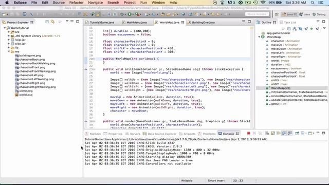 Making A Java Game Using Slick2D | Episode 7: Making Animated Characters смотреть онлайн