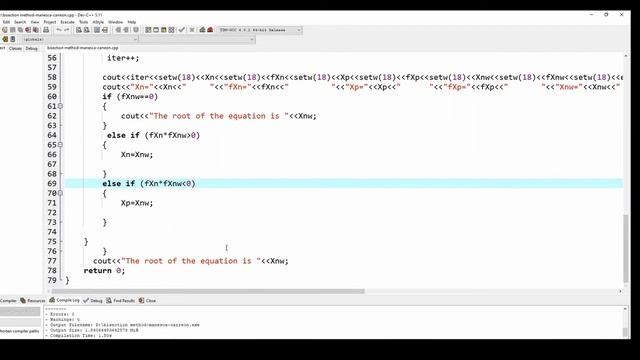 Bisection Method Program Using C++ Programming Language смотреть онлайн