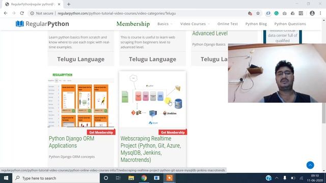 Learn Python, Django, Webscraping with realtime examples in telugu language смотреть онлайн