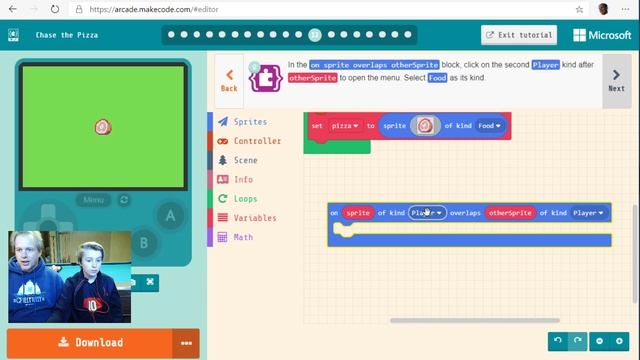 MakeCode Arcade - Chase the Pizza смотреть онлайн
