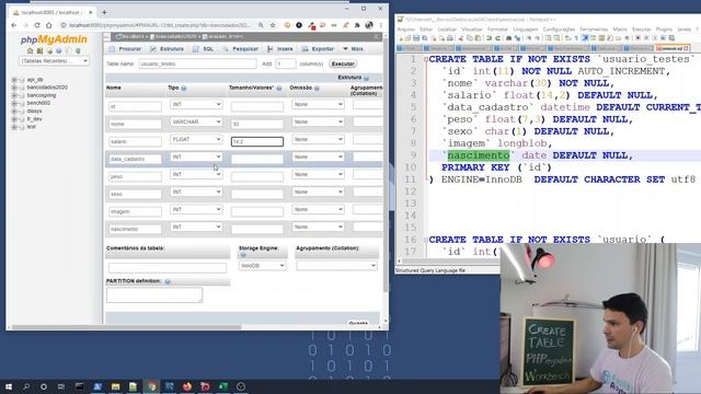 Criar tabela no MySQL смотреть онлайн