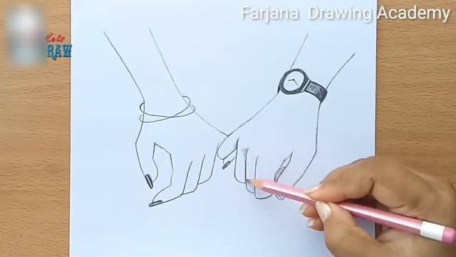Holding Hands pencil sketch || Valentine's Day special смотреть онлайн