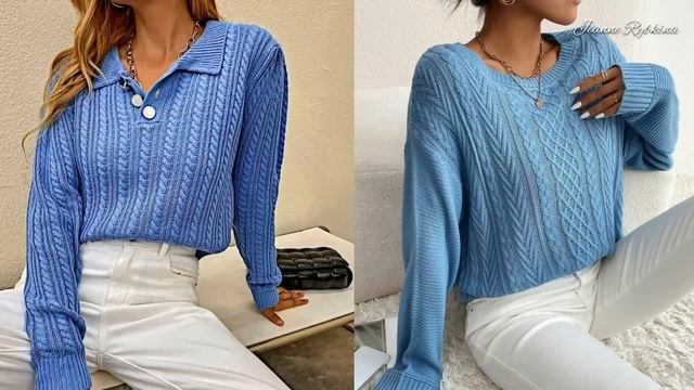 Море вязаных идей свитеров и пуловеров на любой случай и для любого гардероба.