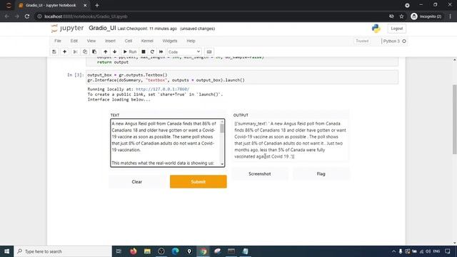 Build web app with Gradio for NLP tasks - text summarization and NER смотреть онлайн