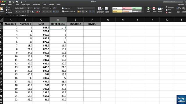 How to do subtraction in Excel, LibreOffice Calc, Google Sheets? смотреть онлайн