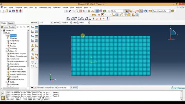 Abaqus Tutorial Videos- How to Create Node Set in Abaqus смотреть онлайн