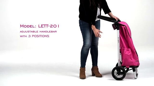 Carlett Lett201 Designer Look Folding 2 Wheel Shopping Trolley with Adjustable Handle смотреть онлайн