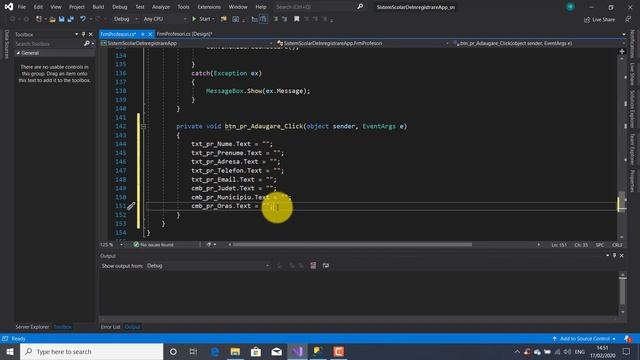 Proiect Sistem Scolar de Inregistrare C# SQL SERVER | Curatarea controalelor cu butonul Adaugare смотреть онлайн