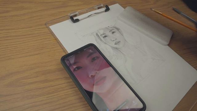PORTRAIT SKETCH WITH A MECHANICAL PENCIL! (HoYeon Jung) смотреть онлайн