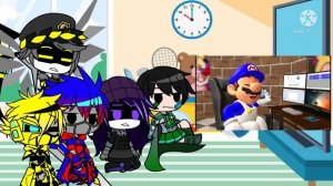 Fandom reacts to Mario plays FNAF, by @SMG4