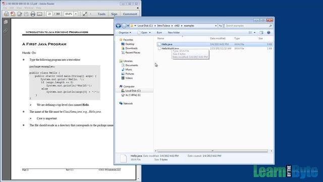 Intro to Java Training Course - Chapter 2 - A First Java Program смотреть онлайн
