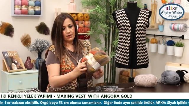 İki Renkli Yelek Yapımı - Making Vest w/ ANGORA GOLD смотреть онлайн