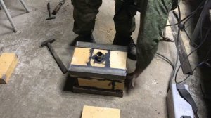 Сборка газового горна из шамотного кирпича.