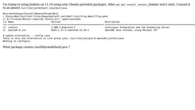 Ubuntu: What package creates /usr/lib/jvm/default-java? смотреть онлайн