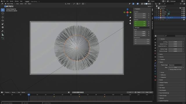 Волосы на объектах в блендер