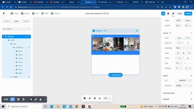 Framer tutorial: Learn how to make a horizontal scroll #framer #nocode #horizontalscroll смотреть онлайн
