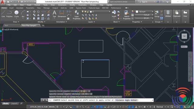 Autodesk AutoCAD: How to use Chamfer Command in Autodesk AutoCAD смотреть онлайн