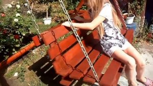Качели из дерева  /  Качели своими руками / Садовые качели / Как сделать качели