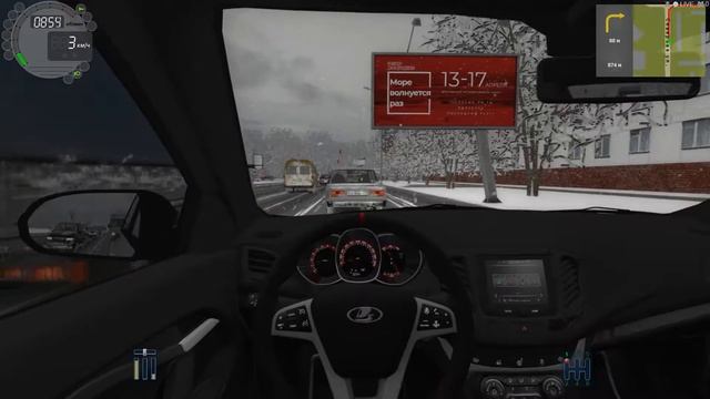 City Car Driving Таксую на Весте Sport смотреть онлайн