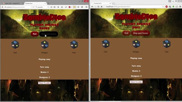 Zombie Dice Node.js смотреть онлайн