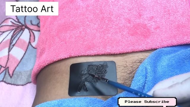 Tattoo Angel ,Tattoo Girl Private Part #tattooartist  #temporarytattoo