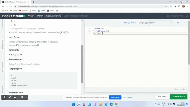 Detect floating point number Solution approach||Python||@Placement Prep смотреть онлайн