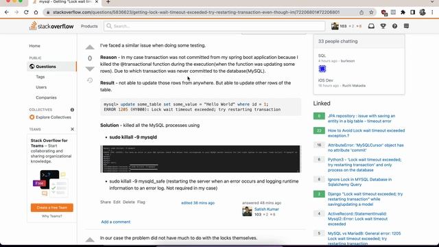 Kill MySQL Process | Transaction Commit Issue | SpringBoot смотреть онлайн