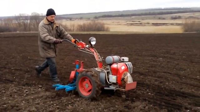 Весеннее боронование мотоблоком МБ 4-05 2016 смотреть онлайн