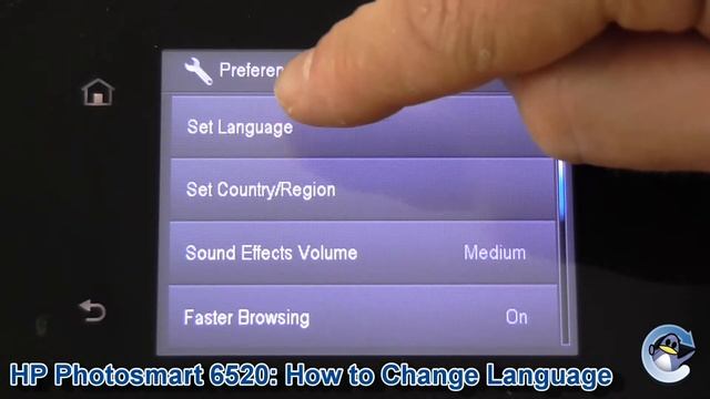 HP Photosmart 6520: How to Change the Language смотреть онлайн