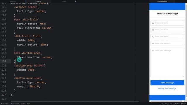 Create a Working Contact Form in HTML CSS JavaScript & PHP-انشاء واجهة تواصل смотреть онлайн
