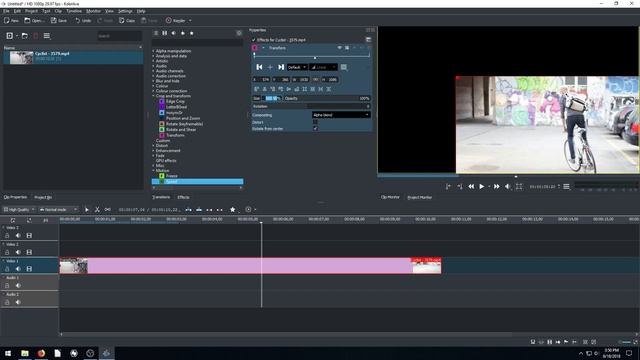 Kdenlive Lesson 13 - Transform, Crop, and Resize Video смотреть онлайн