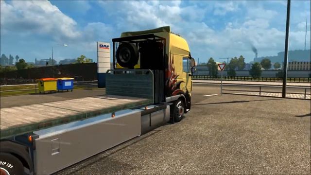 [ETS2 v1.23] DAF XF FLATBED WITH THE TRAILER 1.23 смотреть онлайн