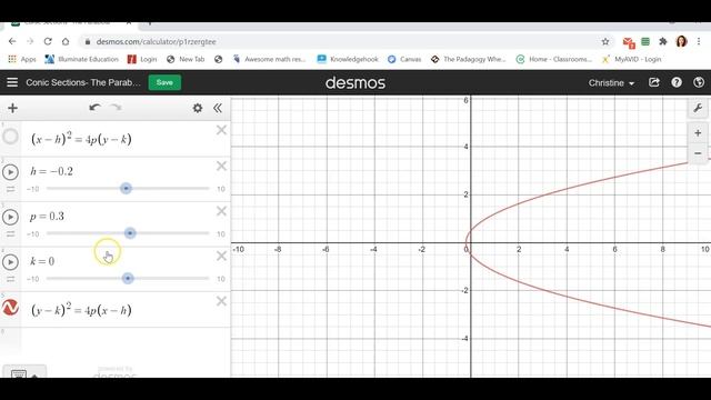 Desmos Tutorial Conic Sections - Parabola смотреть онлайн