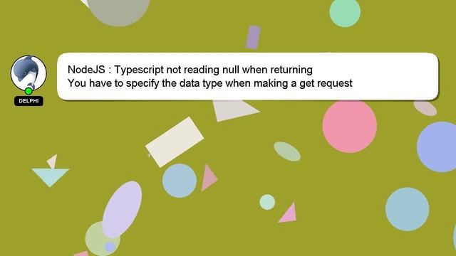 NodeJS : Typescript not reading null when returning смотреть онлайн