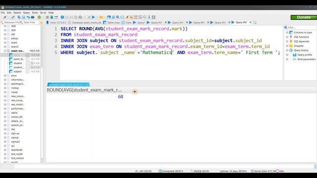 Data Base Task 29 |Use ROUND, MIN, AVG SQL Functions and INNER JOIN uses | 1st Year |Java Institute смотреть онлайн