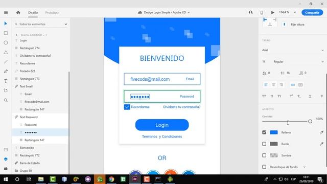 Design Login Simple - Android Studio | Adobe XD смотреть онлайн