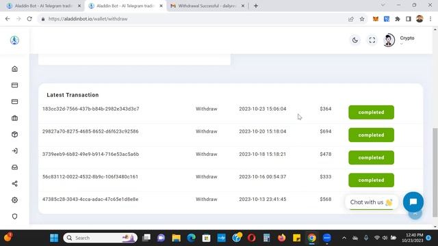 ALADDIN BOT - QUICK UPDATE AND WITHDRAWAL PROOF смотреть онлайн