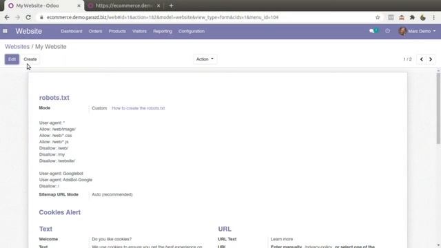 How to set up a robots.txt file for an Odoo website and allow or disallow crawlers from indexing смотреть онлайн