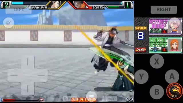 Bleach: The Blade Of Fate: Arcade Mode: Byakuya [Hard] - Nintendo DS Emulated