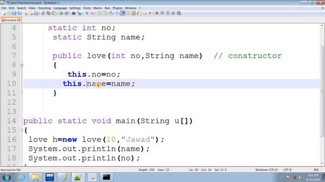this keyword Java || Call Methods with this keyword Urdu/Hindi (Jawad Aslam) смотреть онлайн