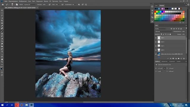 PHOTOSHOP.МЕНЯЕМ АТМОСФЕРУ ФОТОГРАФИИ! ЗАМЕНА ЗАДНЕГО ФОНА.CHANGE BACKGROUND. смотреть онлайн
