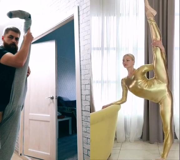 #дуэт с @flexshow.ballet Изи #гибкость #Flexibility
