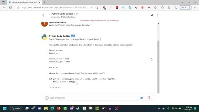 Python Code Builder | Character AI Tools смотреть онлайн