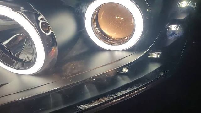 2013 Kia Sorento Aftermarket Headlights Eagle Eye (halo) смотреть онлайн