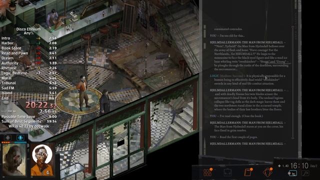 Disco Elysium Any% No Glitches Speedrun in 40:44 смотреть онлайн