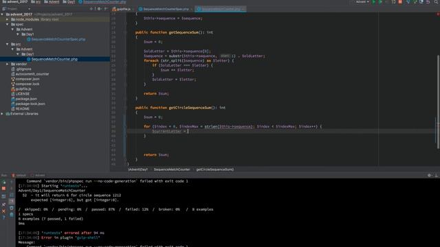 Advent of Code 2017 - PHP TDD with PHPSpec - Day 1 - Part 2 смотреть онлайн