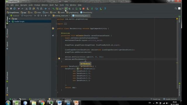 004: Customize LineGraph Series : Android Graph View tutorial смотреть онлайн