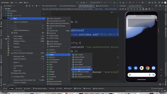 How to create raw folder in the res folder in Android Studio смотреть онлайн