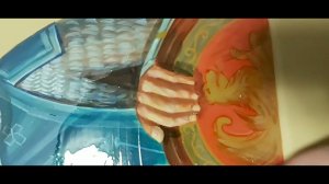Покрываю олифой. Икона Святого Преподобного Ильи Муромца. Любимый голубой цвет!#shorts  #shortsvideo